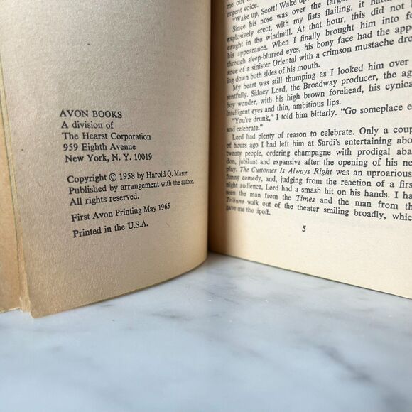 The Last Gamble Harold Q. Masur Paperback Book 1958 A Scott Jordan Mystery Avon - Picture 5 of 5